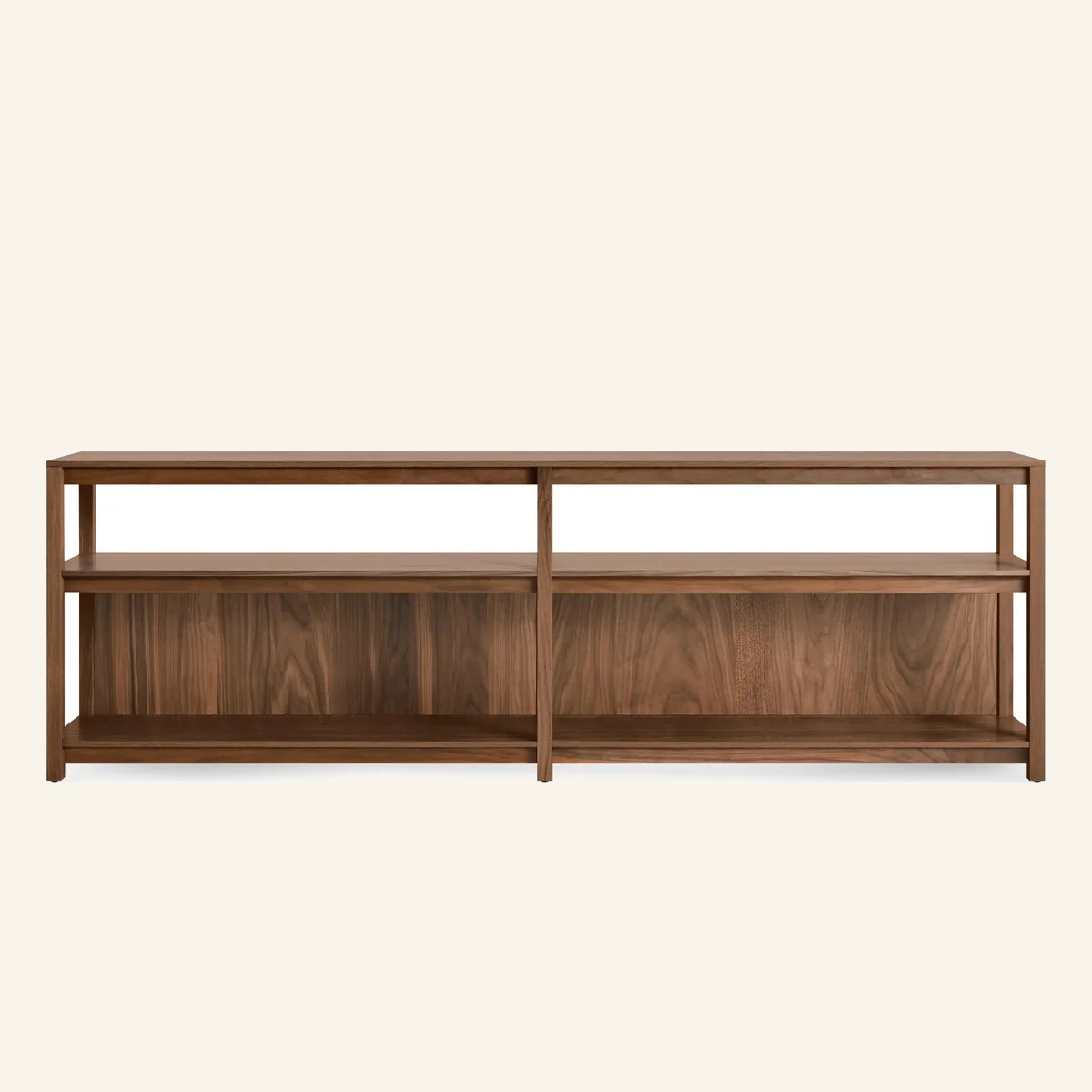 Blu Dot Open Plan Long and Low Bookcase - Walnut
