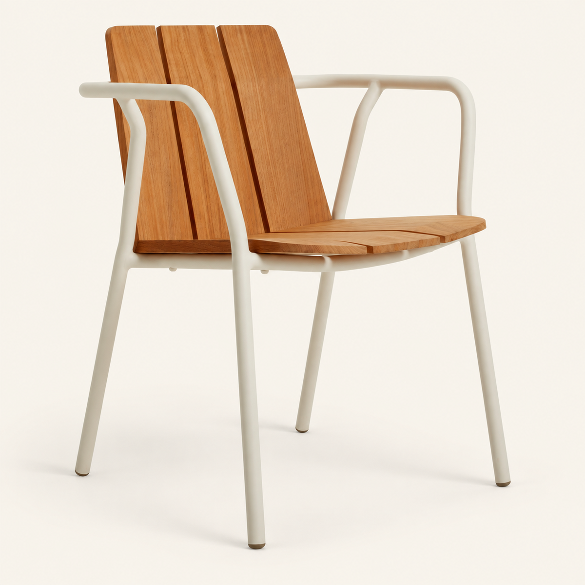 Blu Dot Offline Outdoor Chair – Teak & White