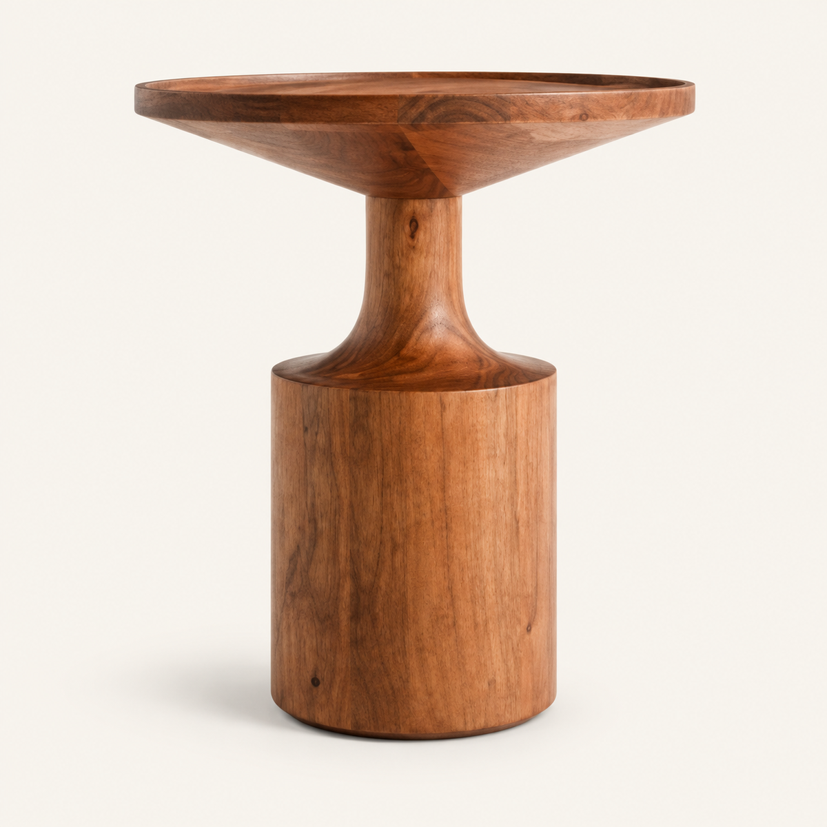 Blu Dot Turn Tall Side Table - Acacia