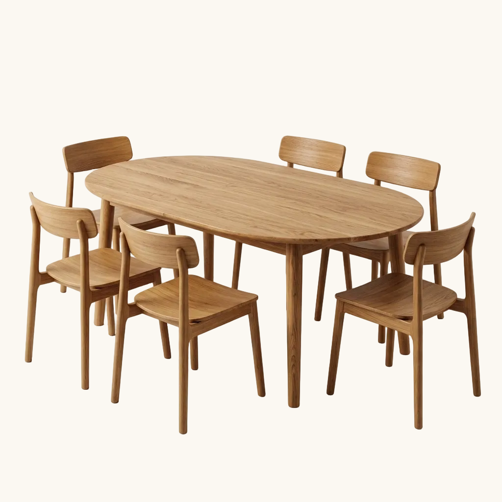 Japanese wooden table with chair