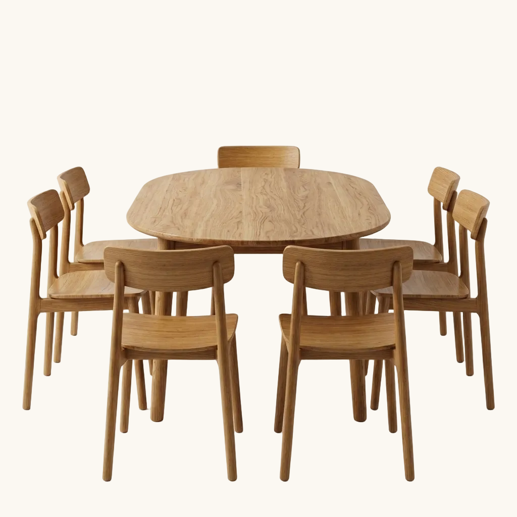Japanese wooden table with chair