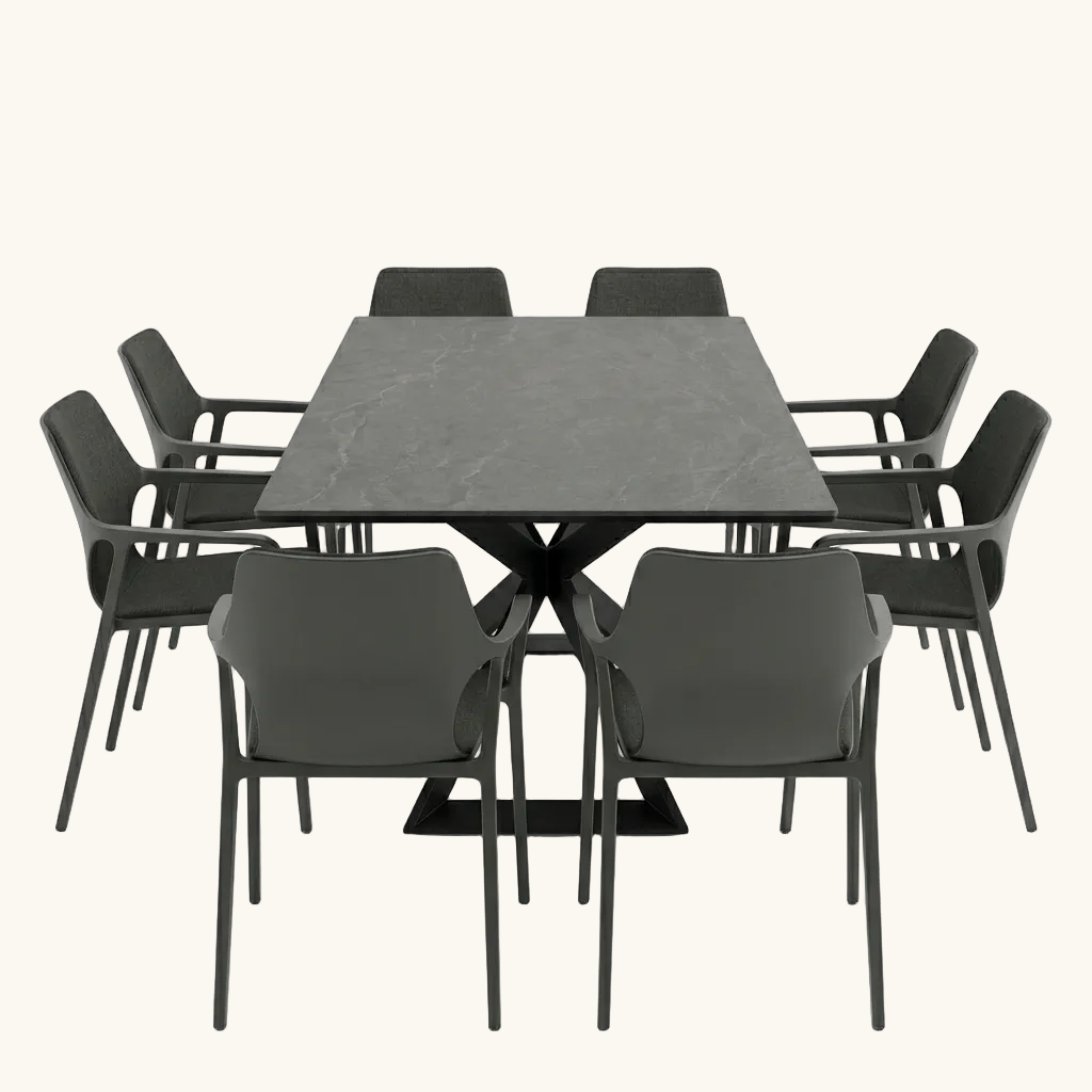 Japanese wooden table with chairs